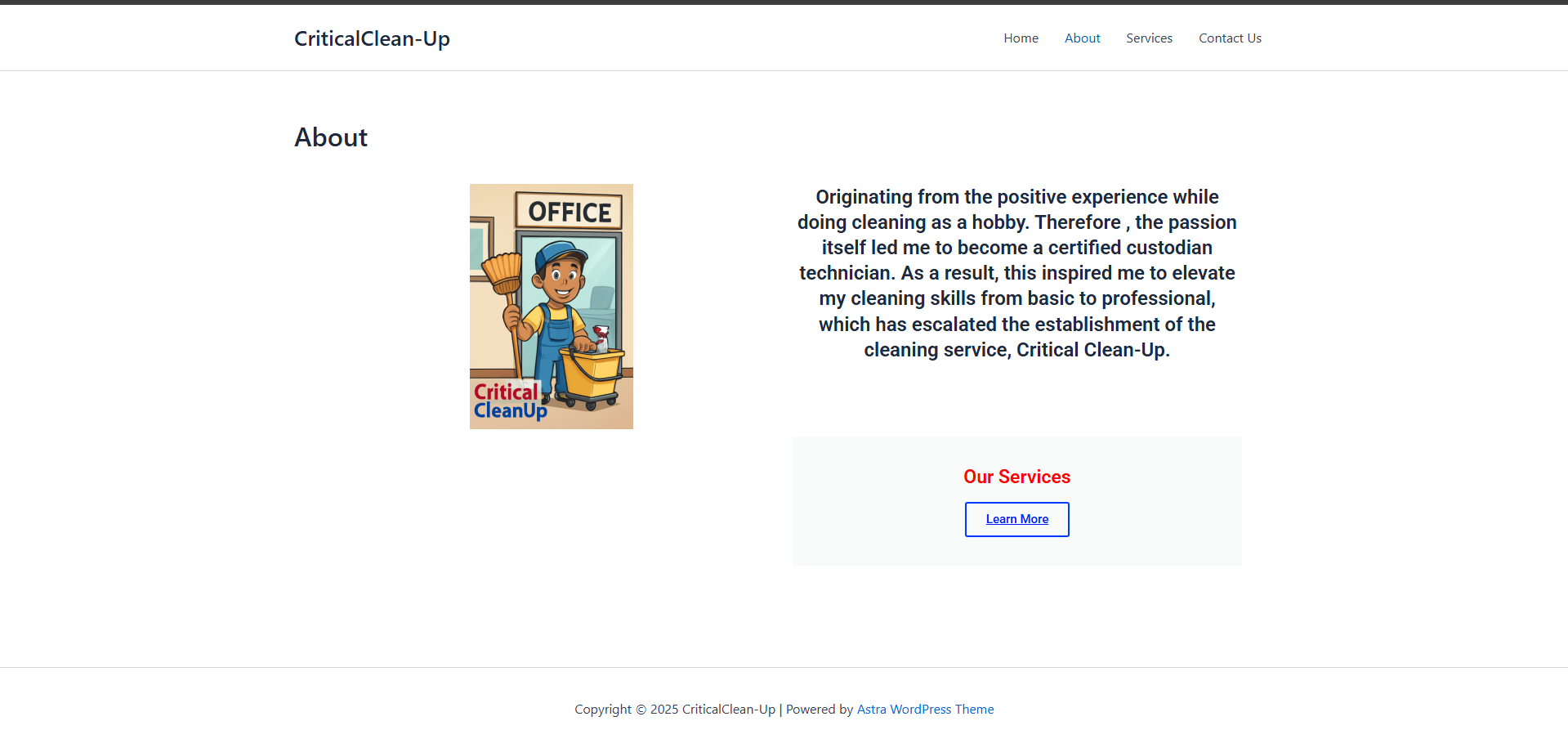 criticalclean up about
