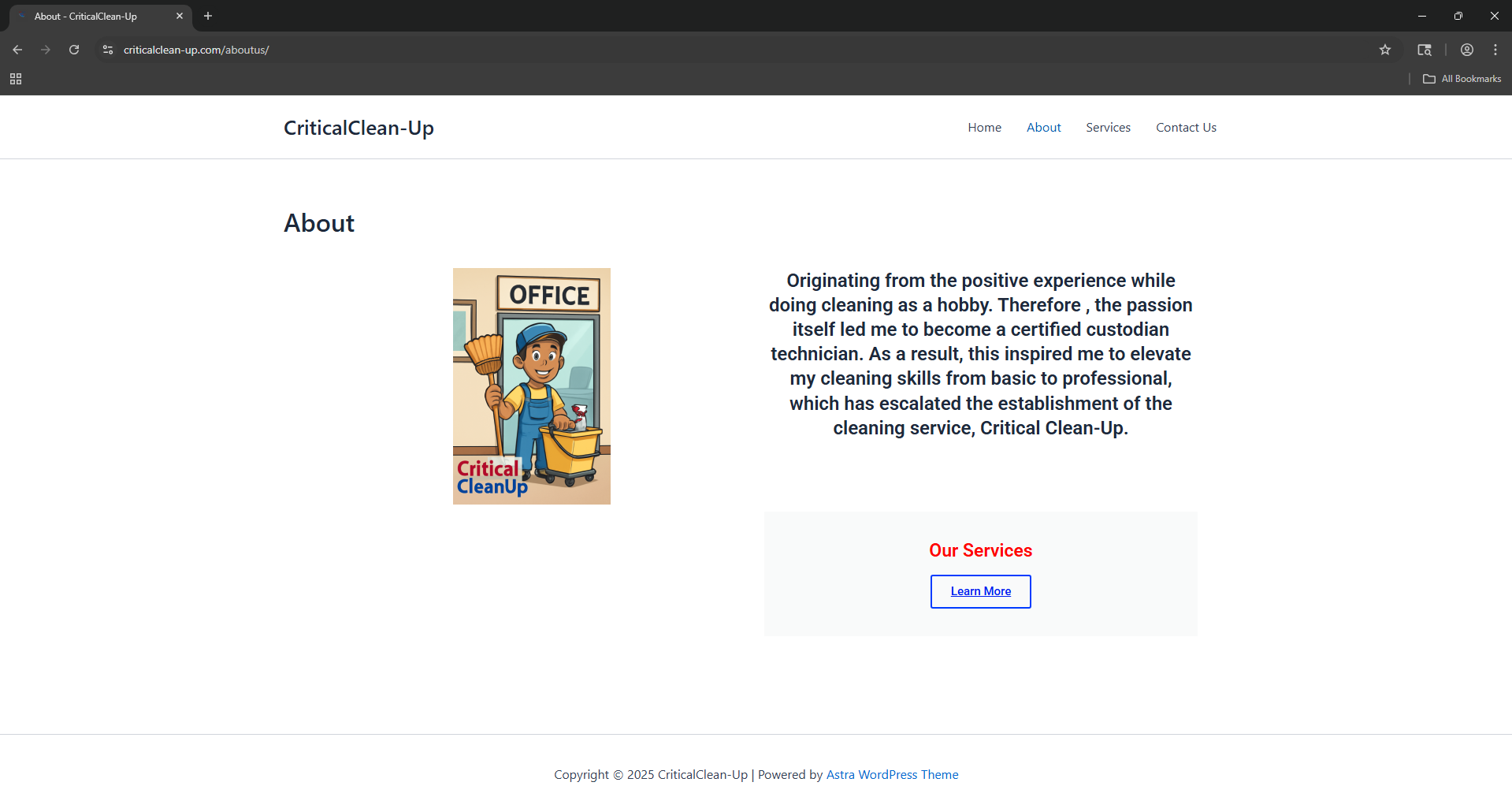 criticalclean up about