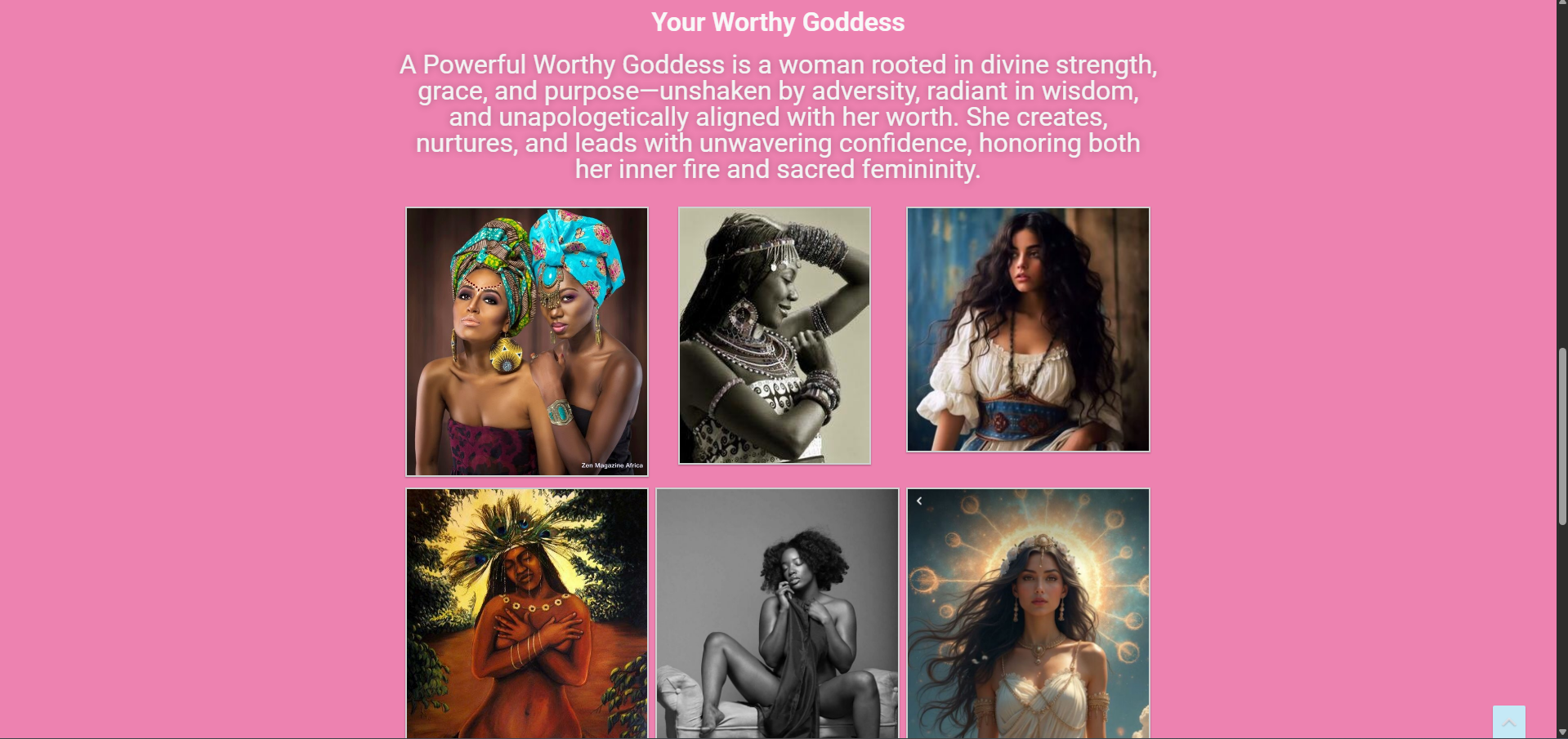 yourworthygoddess home page